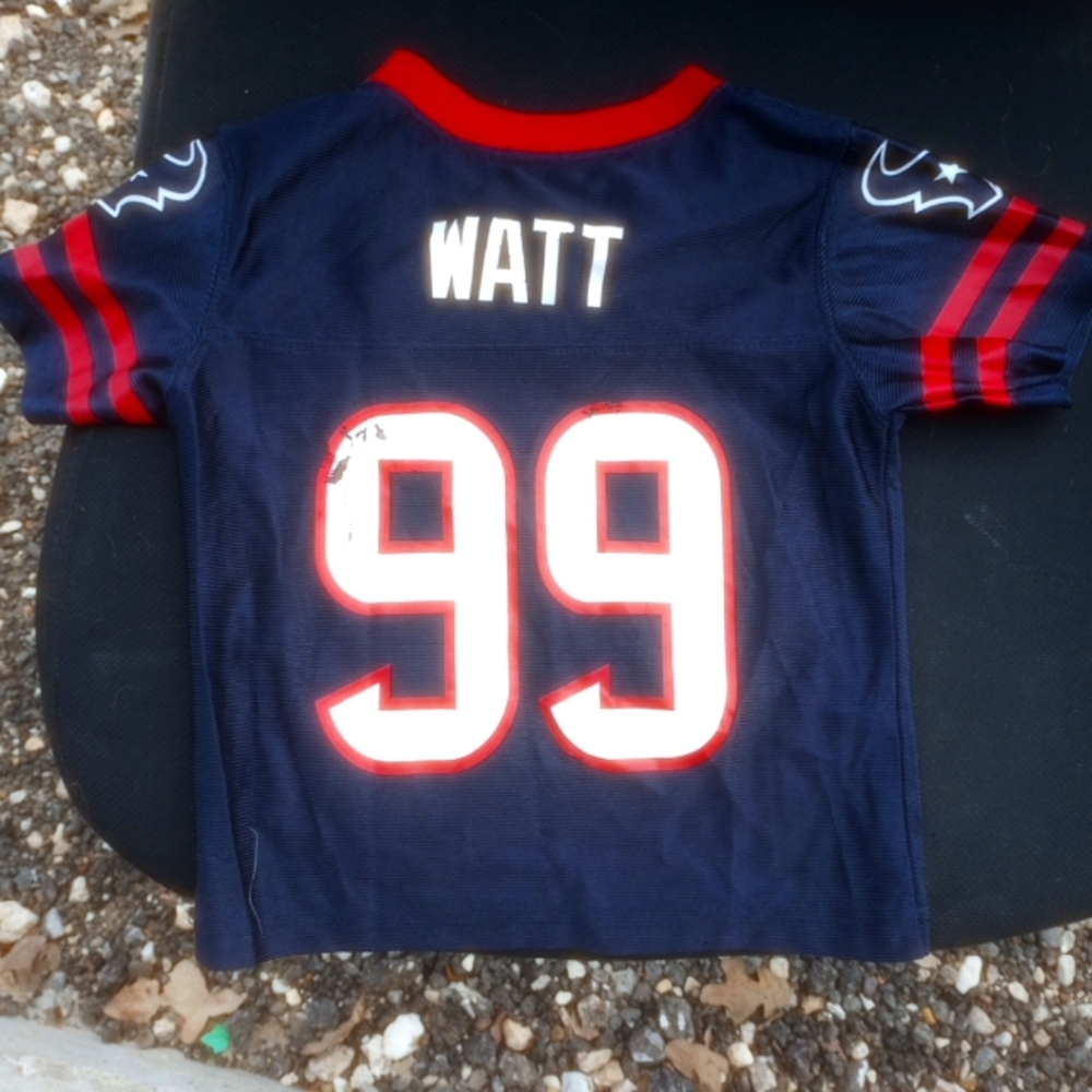 Navy Blue Houston Texans Jersey with Number 99 and Name WATT